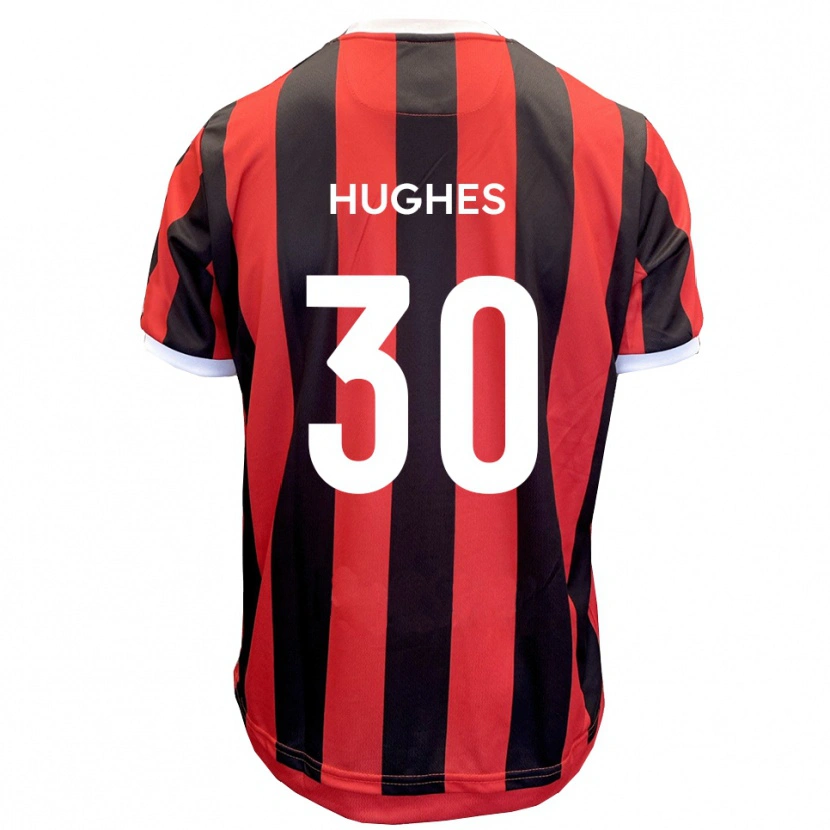 Danxen Herren Ollie Hughes #30 Rot Schwarz Auswärtstrikot Trikot 2025/26 T-Shirt Österreich