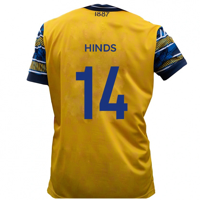 Danxen Herren Tariq Hinds #14 Gelb Schwarz Auswärtstrikot Trikot 2025/26 T-Shirt Österreich