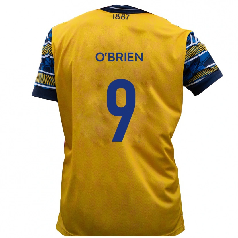 Danxen Herren Aiden O'brien #9 Gelb Schwarz Auswärtstrikot Trikot 2025/26 T-Shirt Österreich