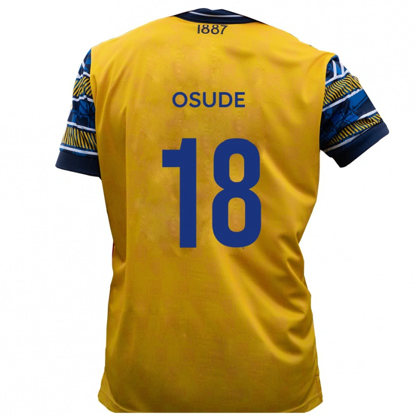 Danxen Herren Joshua Osude #18 Gelb Schwarz Auswärtstrikot Trikot 2025/26 T-Shirt Österreich