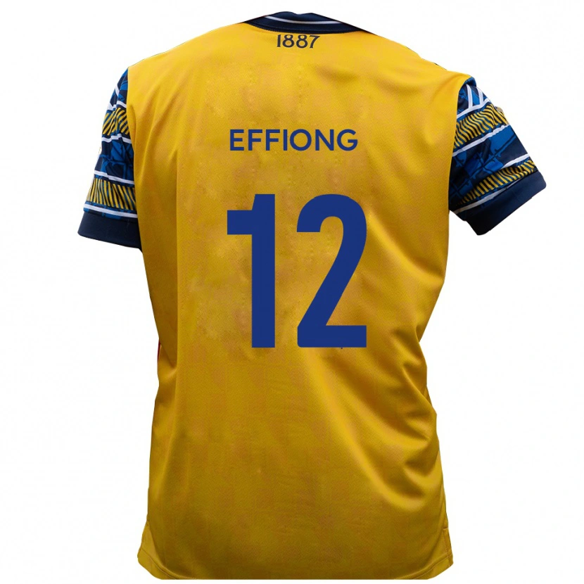 Danxen Herren Inih Effiong #12 Gelb Schwarz Auswärtstrikot Trikot 2025/26 T-Shirt Österreich