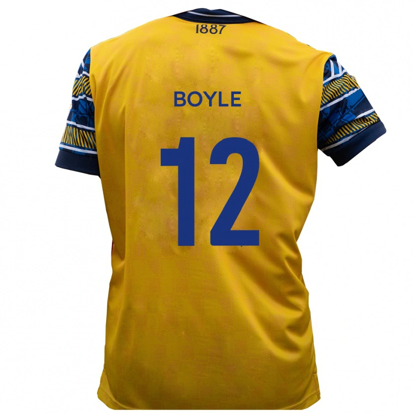 Danxen Herren Louie Boyle #12 Gelb Schwarz Auswärtstrikot Trikot 2025/26 T-Shirt Österreich