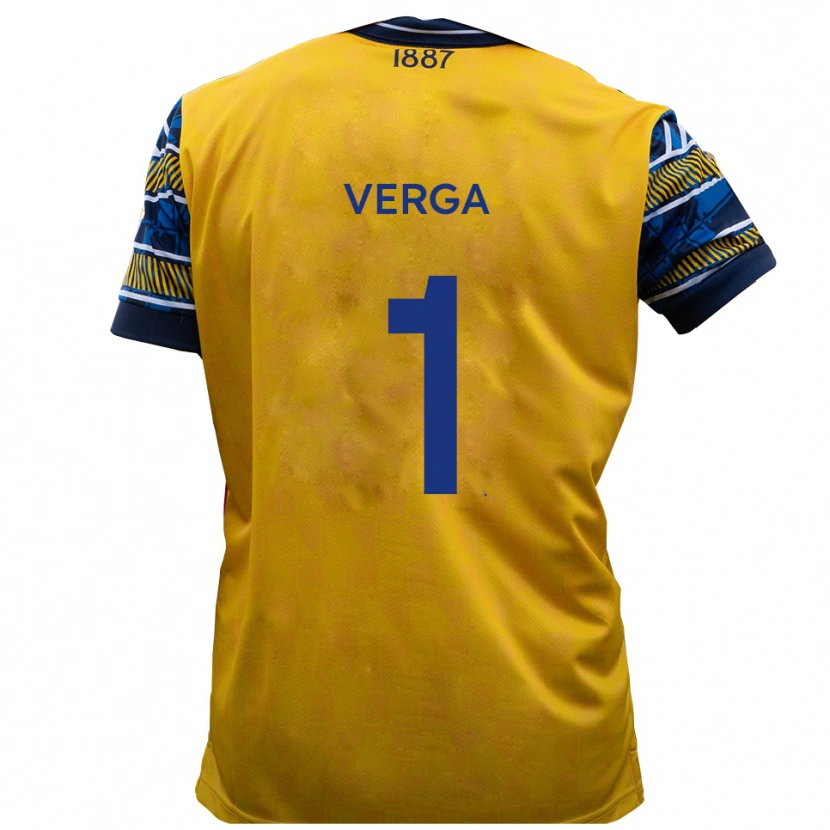 Danxen Herren Mikey Verga #1 Gelb Schwarz Auswärtstrikot Trikot 2025/26 T-Shirt Österreich