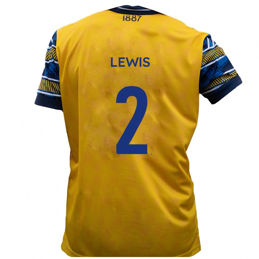 Danxen Herren Jack Lewis #2 Gelb Schwarz Auswärtstrikot Trikot 2025/26 T-Shirt Österreich
