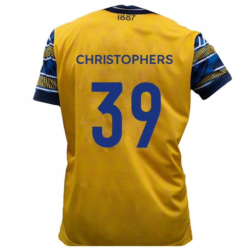 Danxen Herren Leo Christophers #39 Gelb Schwarz Auswärtstrikot Trikot 2025/26 T-Shirt Österreich