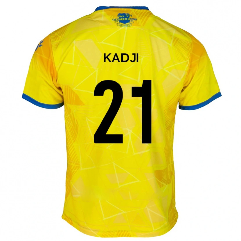 Danxen Herren Dylan Kadji #21 Gelb Blau Auswärtstrikot Trikot 2025/26 T-Shirt Österreich