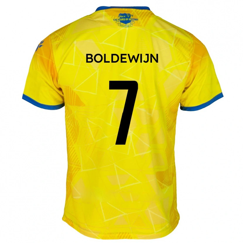 Danxen Herren Enzio Boldewijn #7 Gelb Blau Auswärtstrikot Trikot 2025/26 T-Shirt Österreich