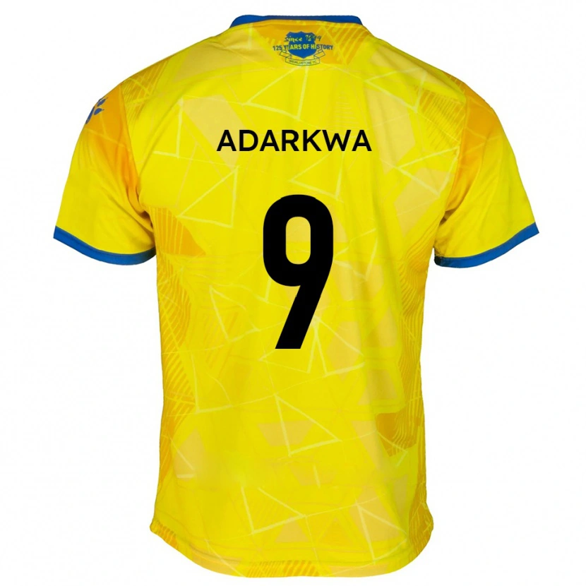 Danxen Herren Sean Adarkwa #9 Gelb Blau Auswärtstrikot Trikot 2025/26 T-Shirt Österreich