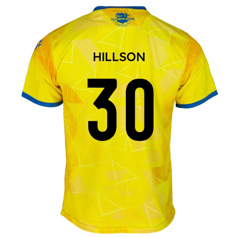 Danxen Herren James Hillson #30 Gelb Blau Auswärtstrikot Trikot 2025/26 T-Shirt Österreich