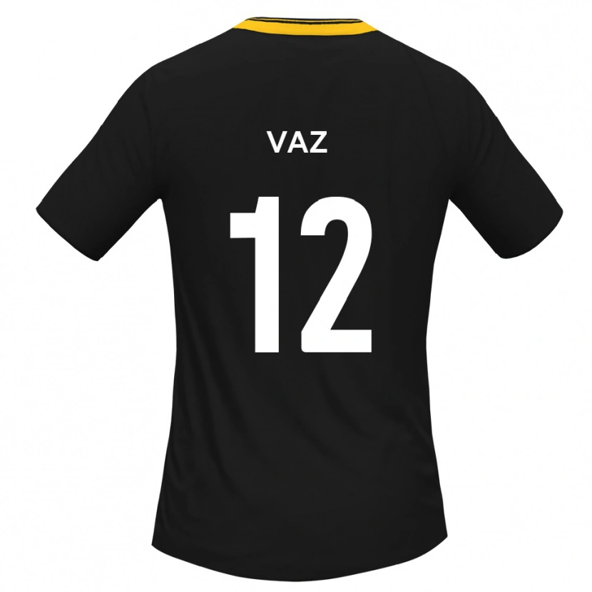Danxen Herren Eduino Vaz #12 Schwarz Gelb Auswärtstrikot Trikot 2025/26 T-Shirt Österreich