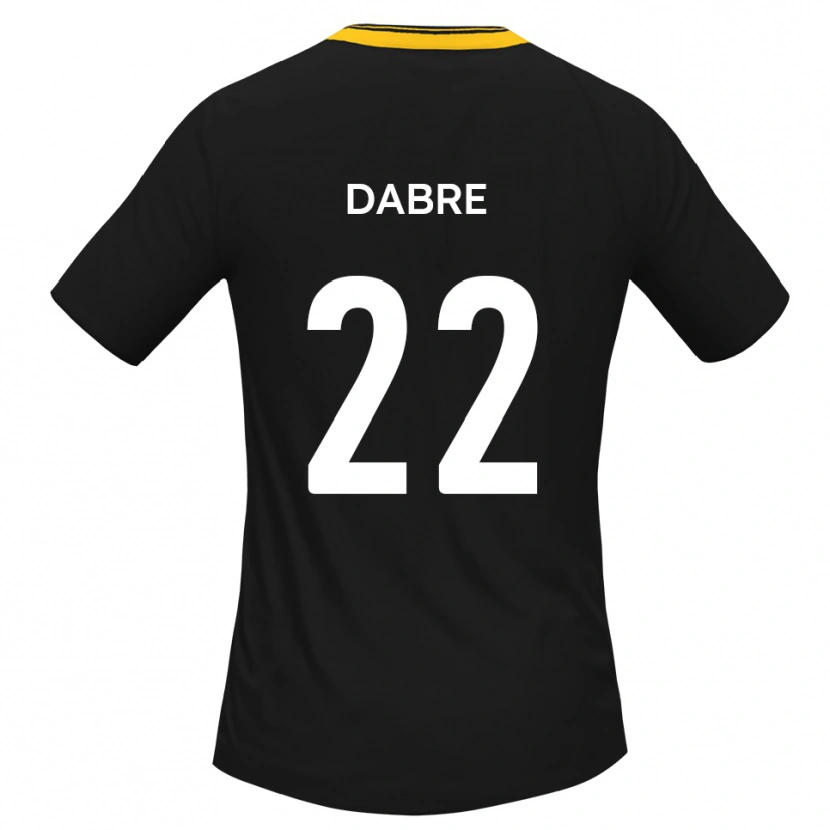 Danxen Herren Mo Dabre #22 Schwarz Gelb Auswärtstrikot Trikot 2025/26 T-Shirt Österreich