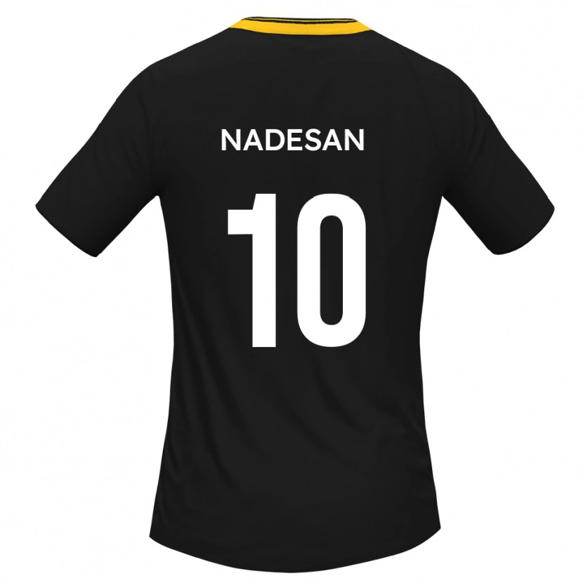 Danxen Herren Ashley Nadesan #10 Schwarz Gelb Auswärtstrikot Trikot 2025/26 T-Shirt Österreich