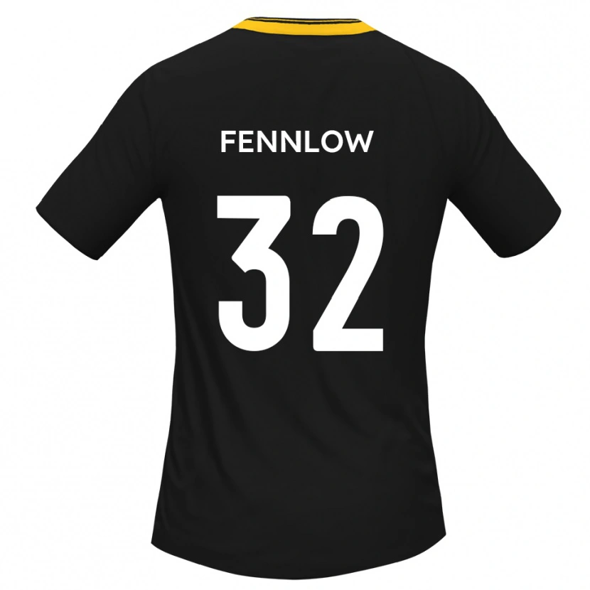 Danxen Herren James Fennlow #32 Schwarz Gelb Auswärtstrikot Trikot 2025/26 T-Shirt Österreich
