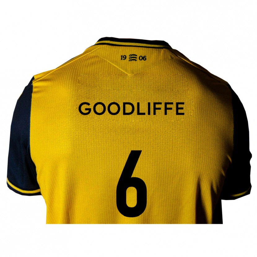Danxen Herren Ben Goodliffe #6 Gelb Schwarz Auswärtstrikot Trikot 2025/26 T-Shirt Österreich