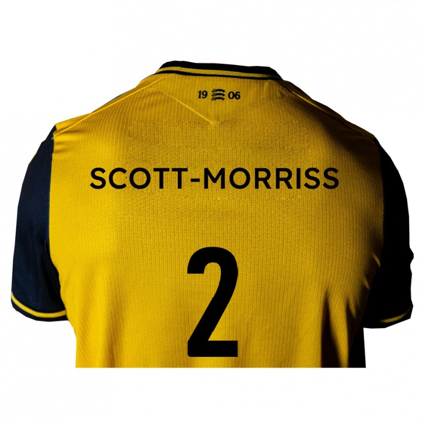 Danxen Herren Gus Scott-Morriss #2 Gelb Schwarz Auswärtstrikot Trikot 2025/26 T-Shirt Österreich