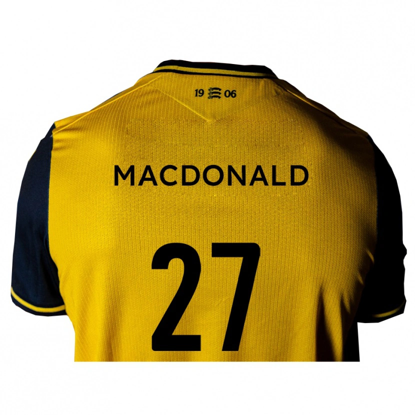 Danxen Herren Beau Macdonald #27 Gelb Schwarz Auswärtstrikot Trikot 2025/26 T-Shirt Österreich