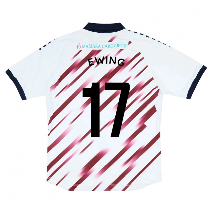 Danxen Herren Oliver Ewing #17 Weiß Rot Auswärtstrikot Trikot 2025/26 T-Shirt Österreich