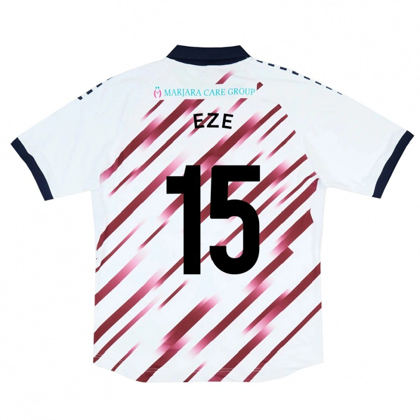 Danxen Herren Dubem Eze #15 Weiß Rot Auswärtstrikot Trikot 2025/26 T-Shirt Österreich