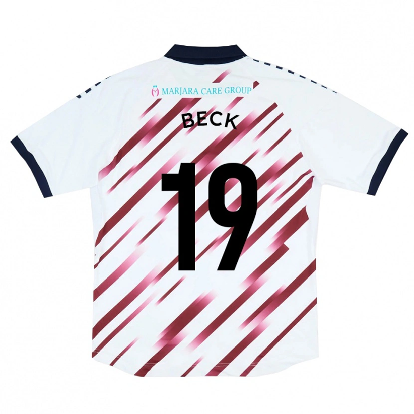 Danxen Herren Mark Beck #19 Weiß Rot Auswärtstrikot Trikot 2025/26 T-Shirt Österreich