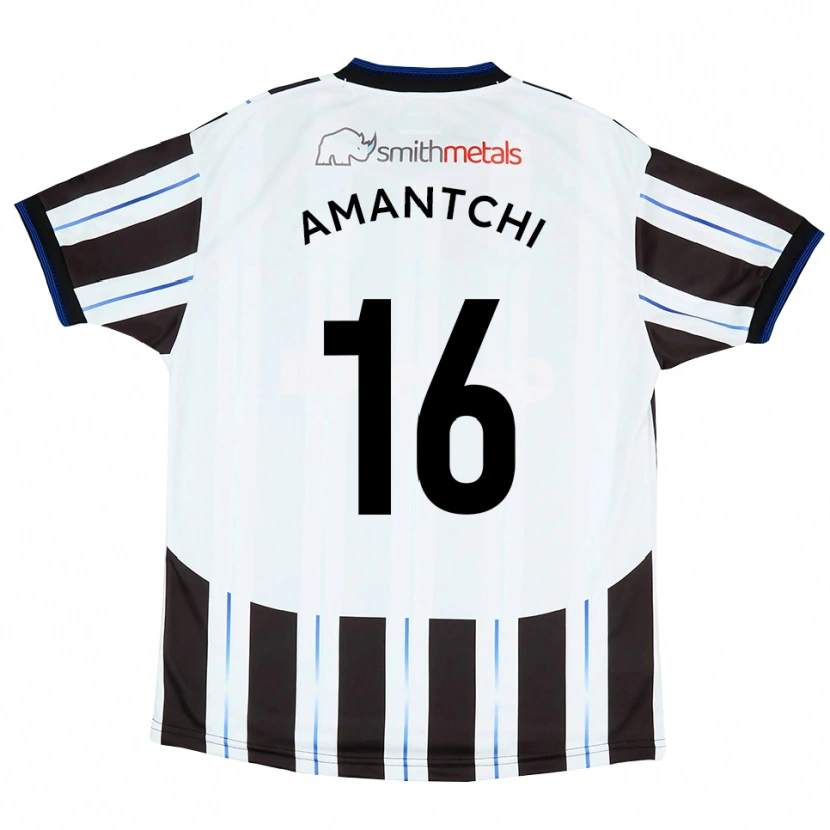 Danxen Herren Levi Amantchi #16 Weiß Schwarz Auswärtstrikot Trikot 2025/26 T-Shirt Österreich