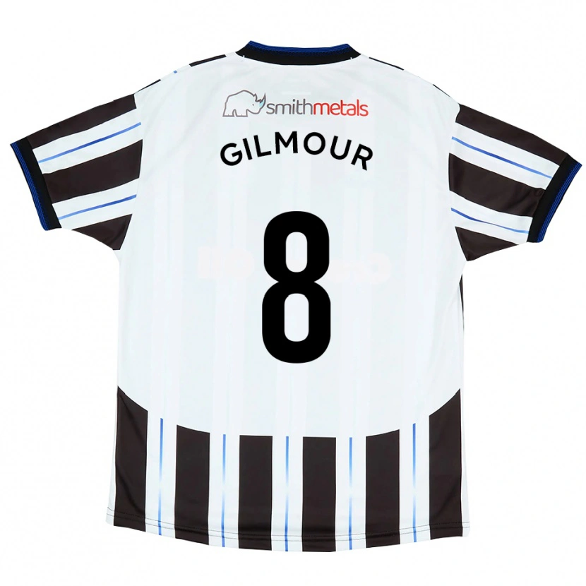 Danxen Herren Harvey Gilmour #8 Weiß Schwarz Auswärtstrikot Trikot 2025/26 T-Shirt Österreich