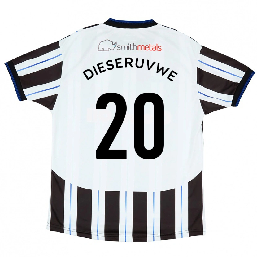Danxen Herren Emmanuel Dieseruvwe #20 Weiß Schwarz Auswärtstrikot Trikot 2025/26 T-Shirt Österreich