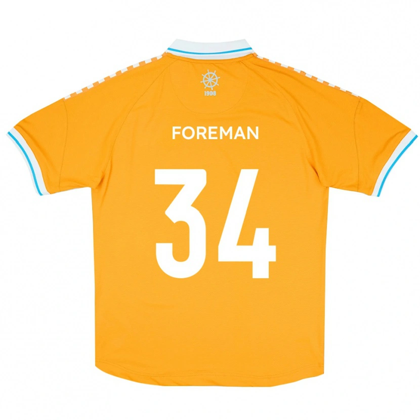 Danxen Herren Kian Foreman #34 Gelb Blau Auswärtstrikot Trikot 2025/26 T-Shirt Österreich