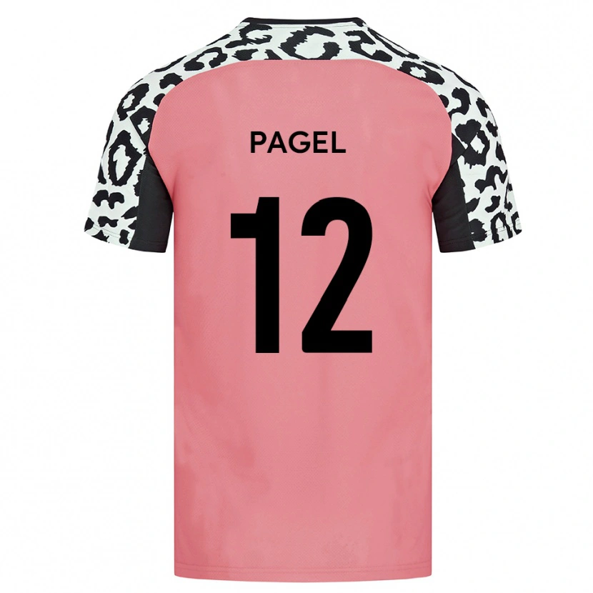 Danxen Herren Fiachra Pagel #12 Pink Schwarz Auswärtstrikot Trikot 2025/26 T-Shirt Österreich