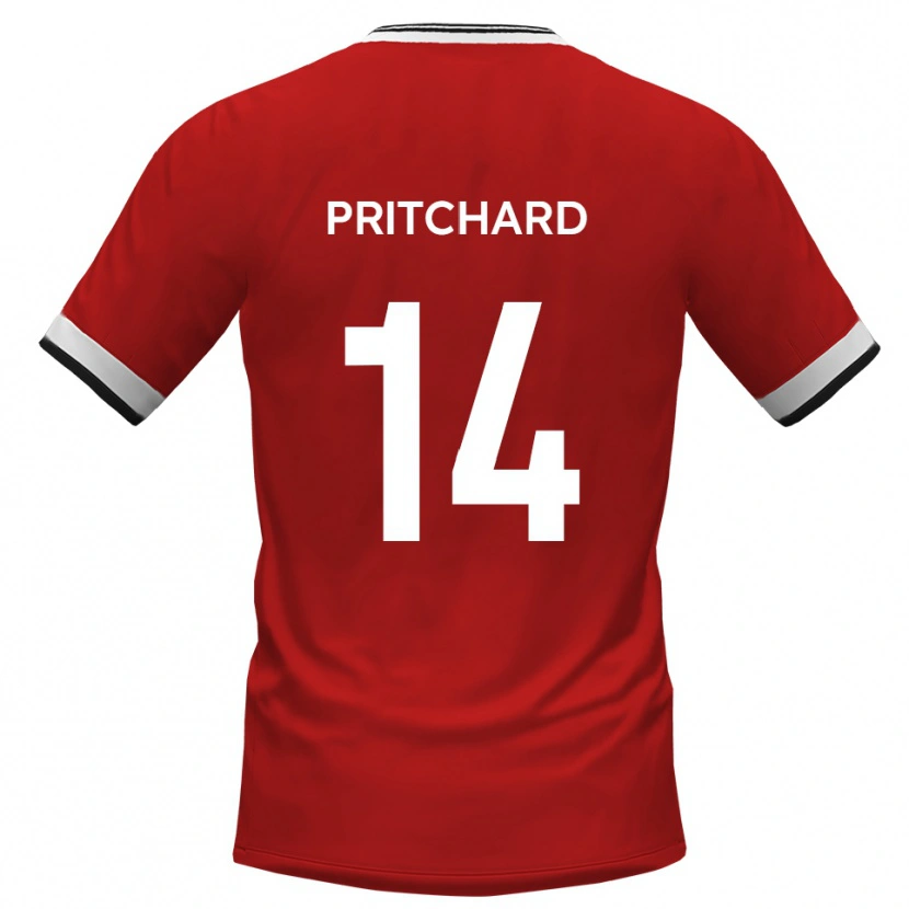 Danxen Herren Harry Pritchard #14 Weiß Schwarz Auswärtstrikot Trikot 2025/26 T-Shirt Österreich