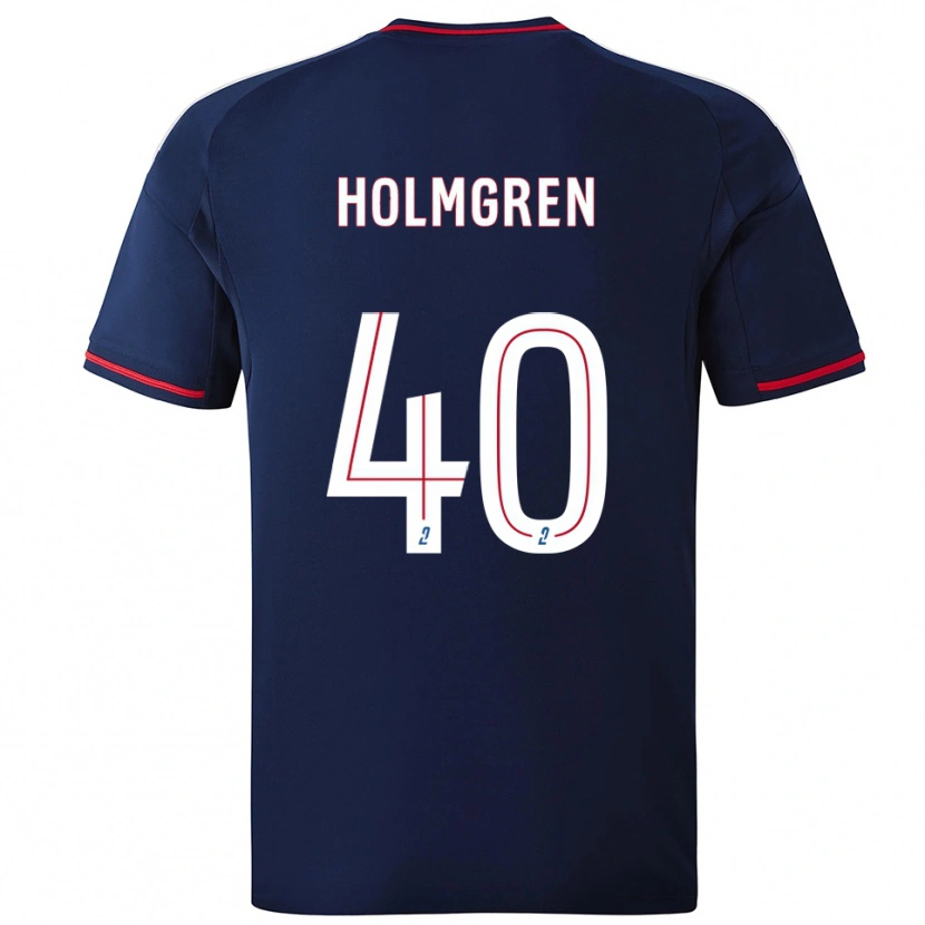 Danxen Herren Emma Holmgren #40 Marine Rot Auswärtstrikot Trikot 2025/26 T-Shirt Österreich