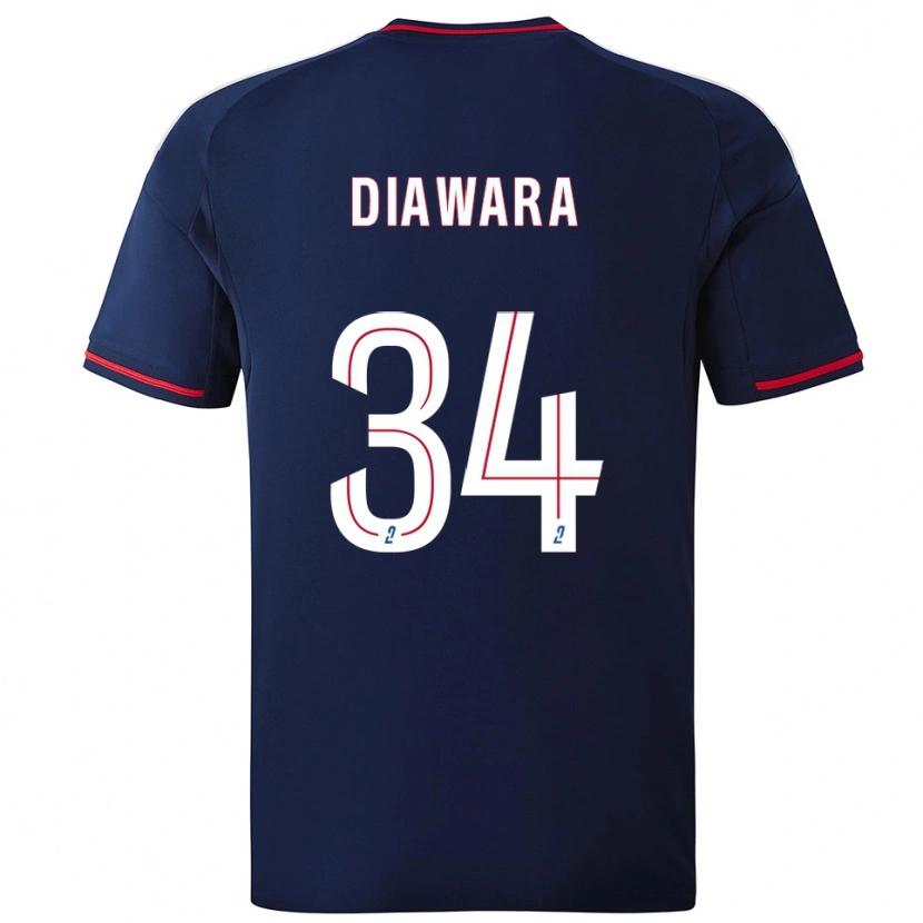 Danxen Herren Mahamadou Diawara #34 Marine Rot Auswärtstrikot Trikot 2025/26 T-Shirt Österreich