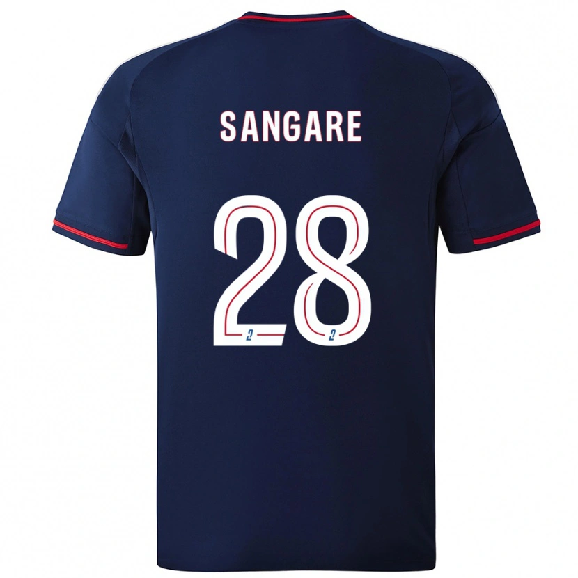 Danxen Herren Wassa Sangaré #28 Marine Rot Auswärtstrikot Trikot 2025/26 T-Shirt Österreich