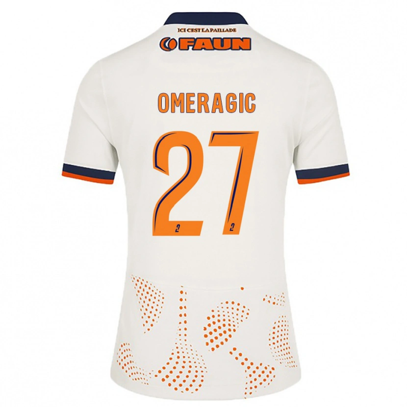 Danxen Herren Becir Omeragic #27 Weiß Orange Auswärtstrikot Trikot 2025/26 T-Shirt Österreich