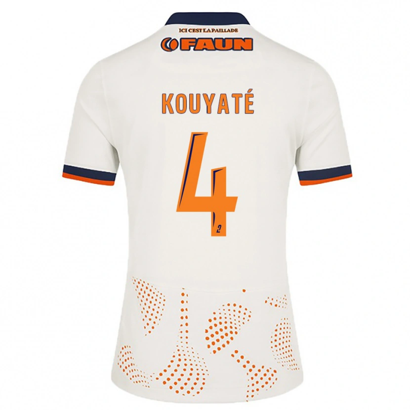 Danxen Herren Kiki Kouyaté #4 Weiß Orange Auswärtstrikot Trikot 2025/26 T-Shirt Österreich