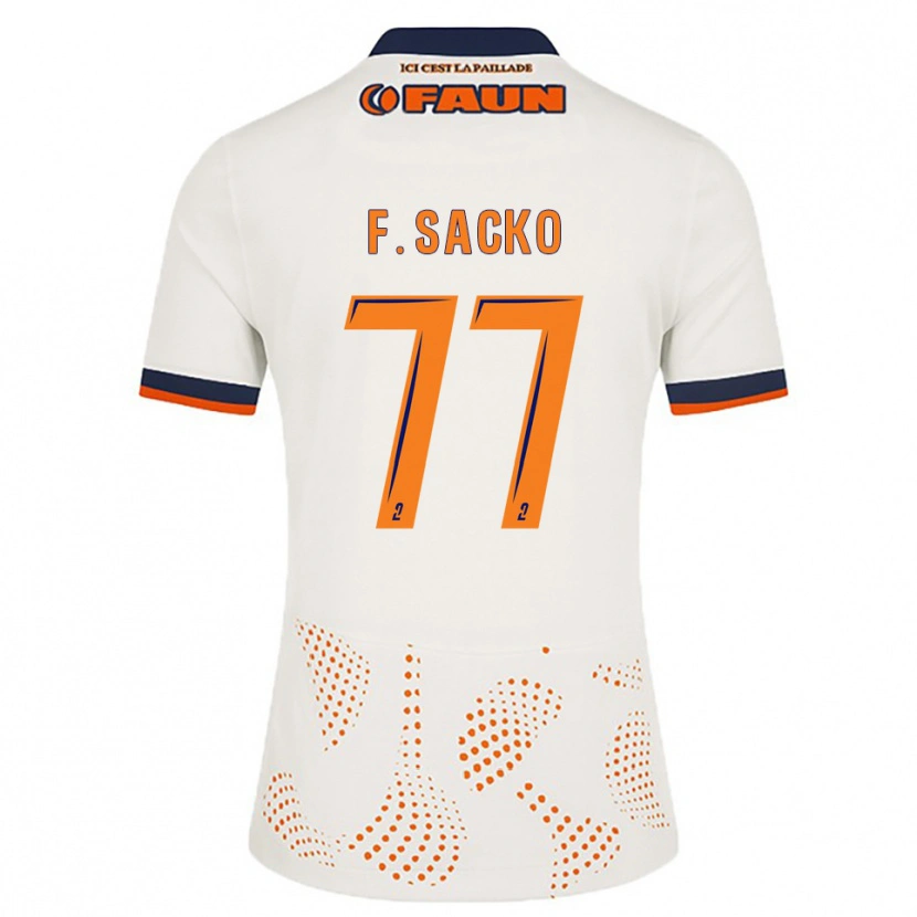 Danxen Herren Falaye Sacko #77 Weiß Orange Auswärtstrikot Trikot 2025/26 T-Shirt Österreich