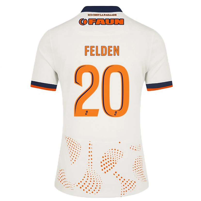 Danxen Herren Agathe Felden #20 Weiß Orange Auswärtstrikot Trikot 2025/26 T-Shirt Österreich