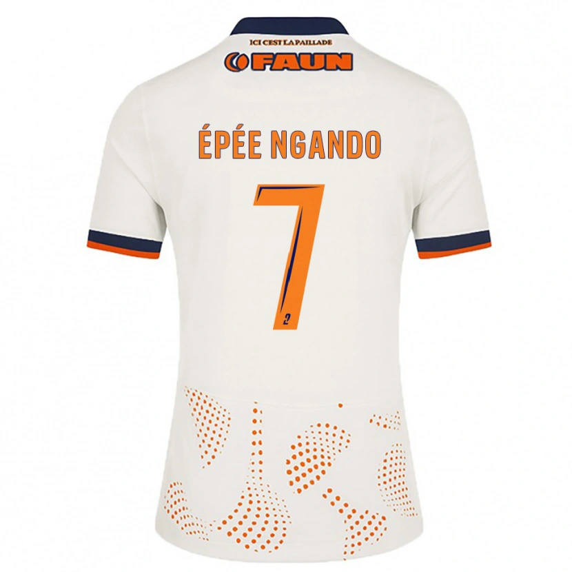 Danxen Herren Pierre Épée Ngando #7 Weiß Orange Auswärtstrikot Trikot 2025/26 T-Shirt Österreich