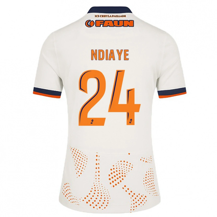 Danxen Herren Junior Ndiaye #24 Weiß Orange Auswärtstrikot Trikot 2025/26 T-Shirt Österreich
