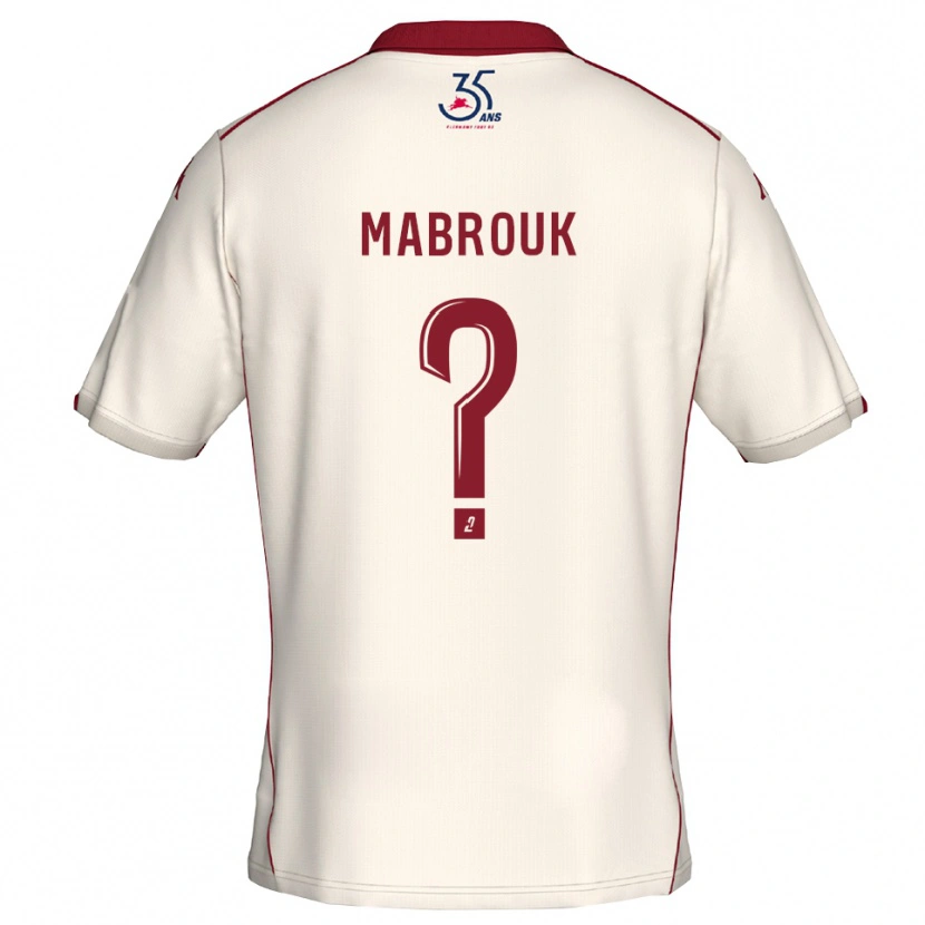Danxen Herren Adam Mabrouk #0 Weiß Burgunder Auswärtstrikot Trikot 2025/26 T-Shirt Österreich