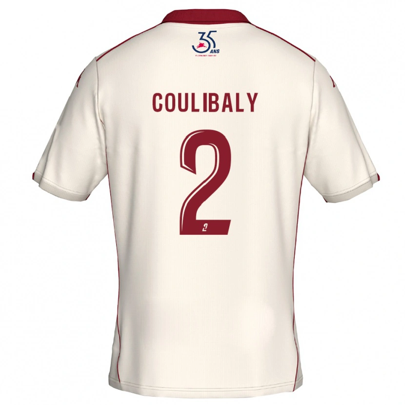 Danxen Herren Ibrahim Coulibaly #2 Weiß Burgunder Auswärtstrikot Trikot 2025/26 T-Shirt Österreich