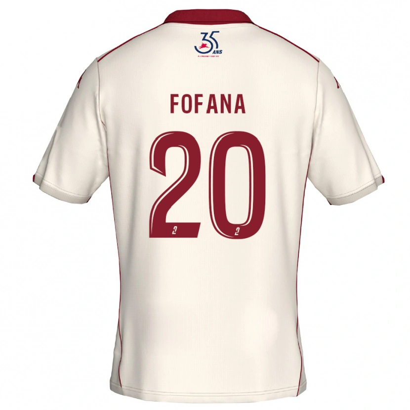 Danxen Herren Oumou Fofana #20 Weiß Burgunder Auswärtstrikot Trikot 2025/26 T-Shirt Österreich