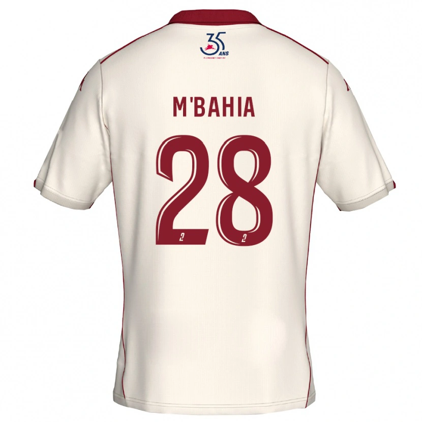 Danxen Herren Ivan M'bahia #28 Weiß Burgunder Auswärtstrikot Trikot 2025/26 T-Shirt Österreich