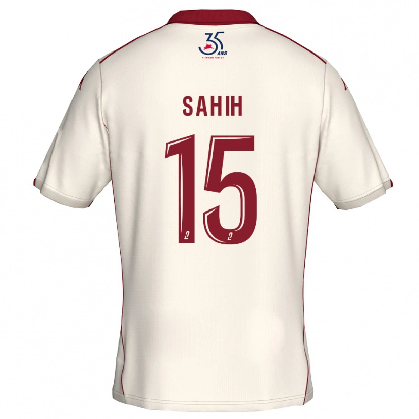 Danxen Herren Yanis Sahih #15 Weiß Burgunder Auswärtstrikot Trikot 2025/26 T-Shirt Österreich