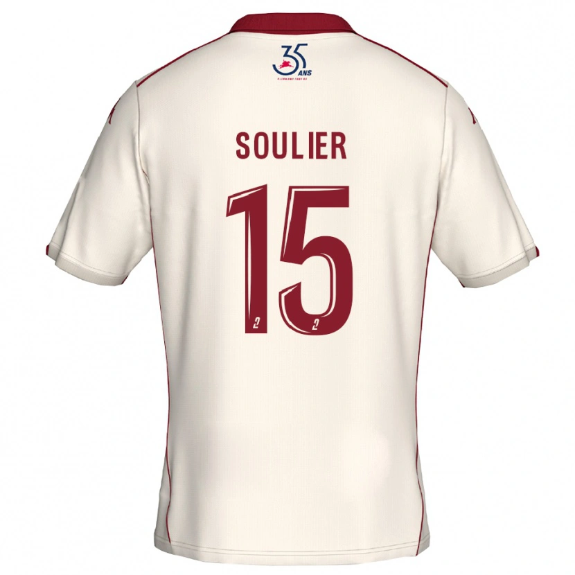 Danxen Herren Claire Soulier #15 Weiß Burgunder Auswärtstrikot Trikot 2025/26 T-Shirt Österreich