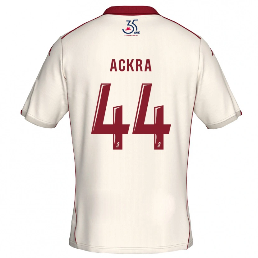Danxen Herren Allan Ackra #44 Weiß Burgunder Auswärtstrikot Trikot 2025/26 T-Shirt Österreich