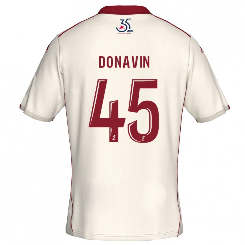 Danxen Herren Matys Donavin #45 Weiß Burgunder Auswärtstrikot Trikot 2025/26 T-Shirt Österreich