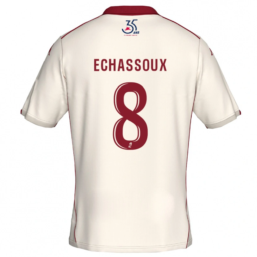 Danxen Herren Augustin Echassoux #8 Weiß Burgunder Auswärtstrikot Trikot 2025/26 T-Shirt Österreich