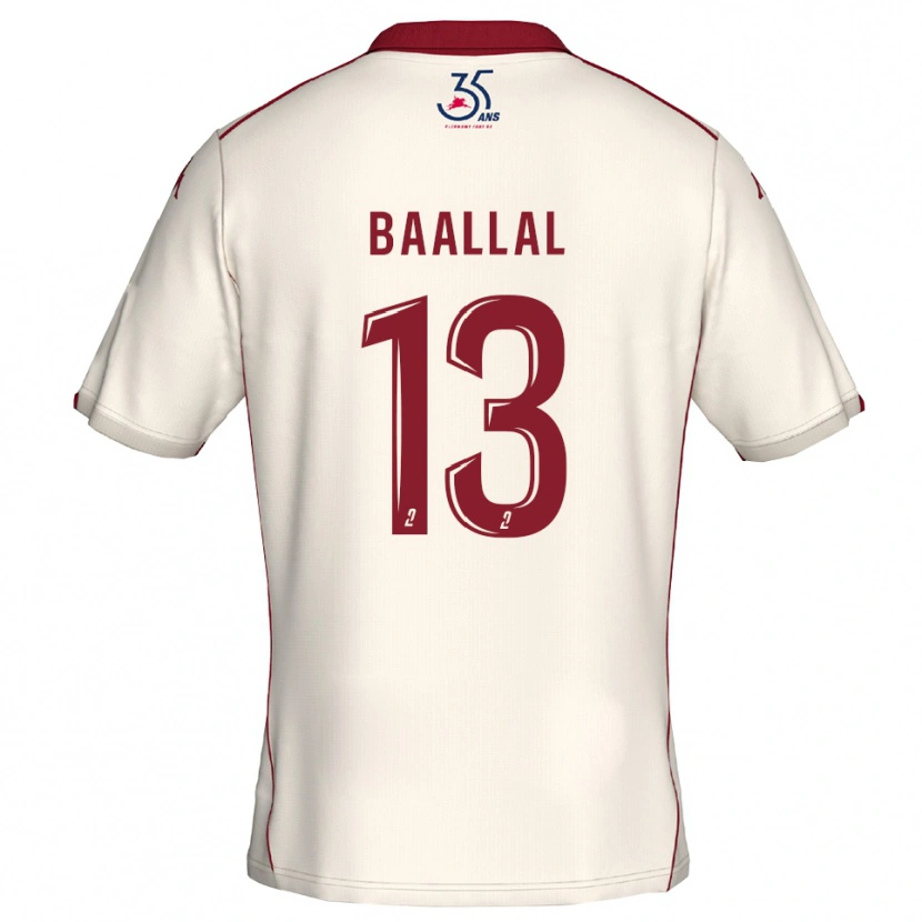 Danxen Herren Abdellah Baallal #13 Weiß Burgunder Auswärtstrikot Trikot 2025/26 T-Shirt Österreich