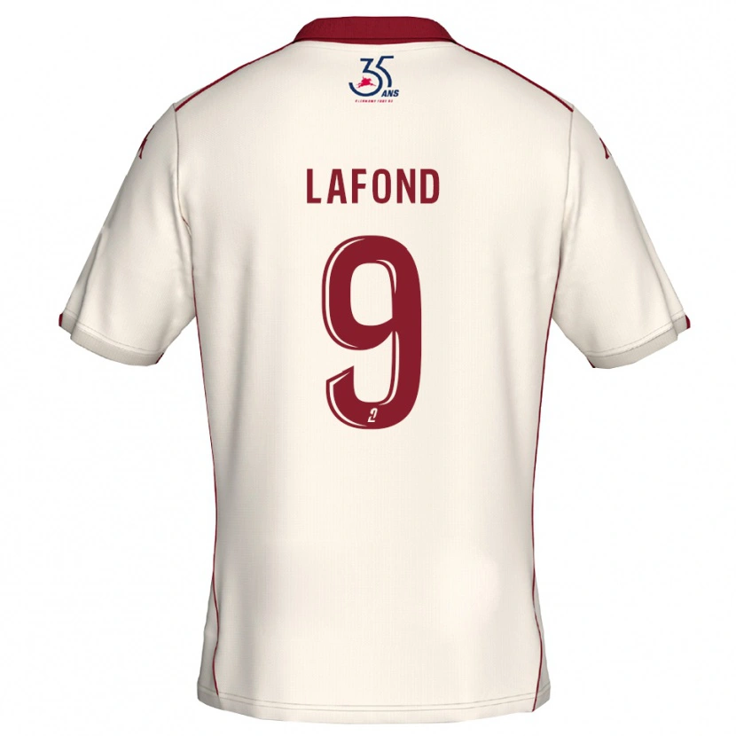 Danxen Herren Mégane Lafond #9 Weiß Burgunder Auswärtstrikot Trikot 2025/26 T-Shirt Österreich