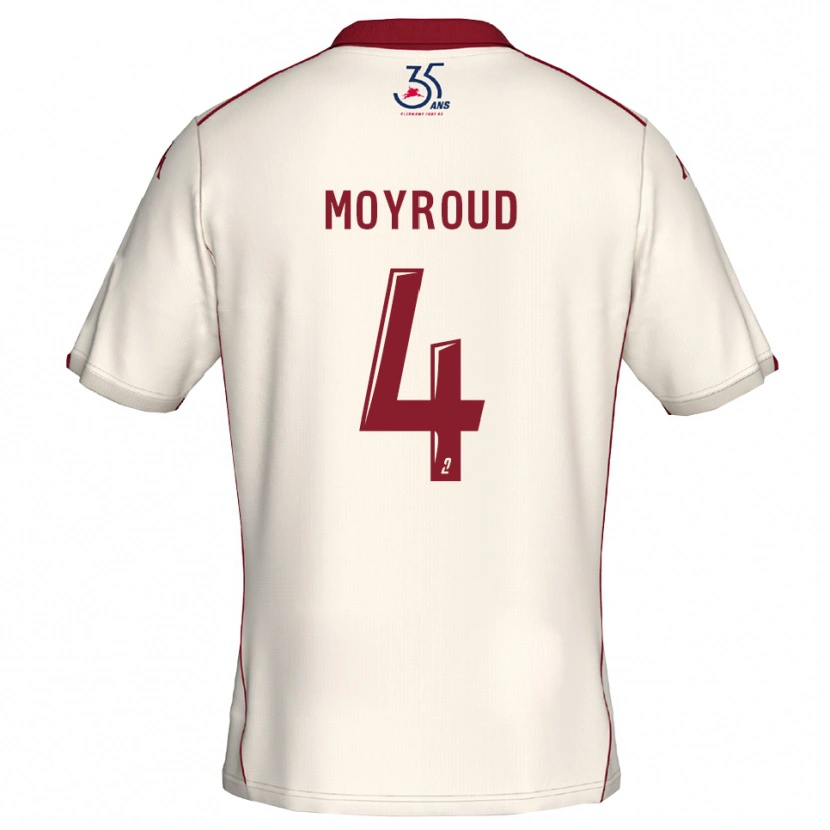 Danxen Herren Julie Moyroud #4 Weiß Burgunder Auswärtstrikot Trikot 2025/26 T-Shirt Österreich